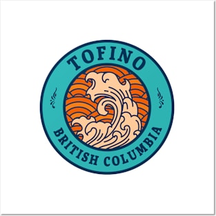 Tofino Waves Retro Badge Posters and Art